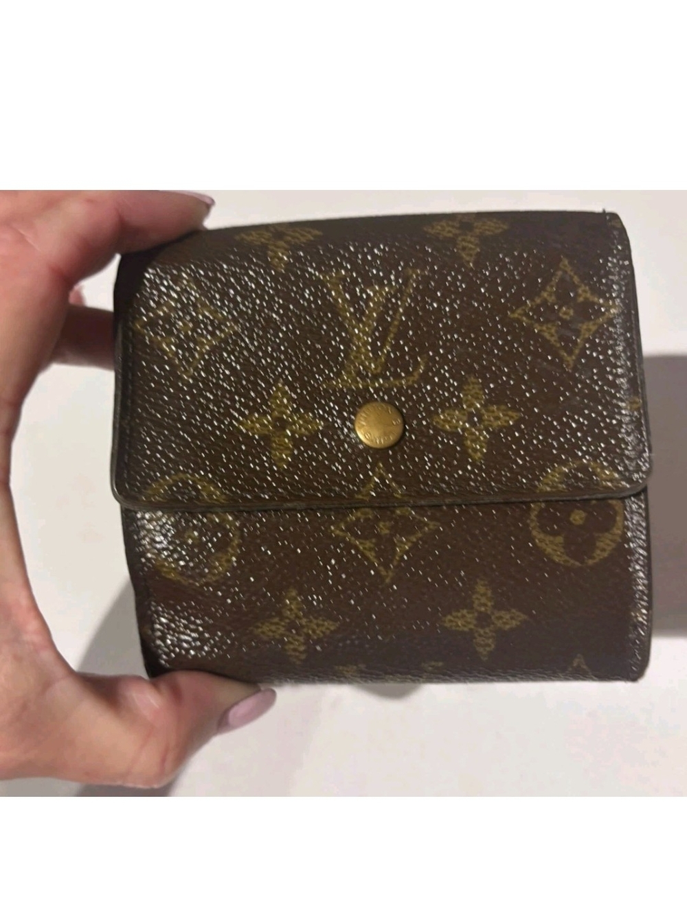 Louis Vuitton Brown Monogram Compact Wallet Vintage